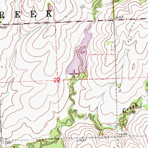 Topographic Map of Mission Creek Dam 7-C, NE