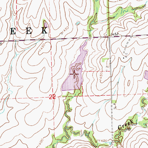 Topographic Map of Mission Creek Reservoir 7-C, NE