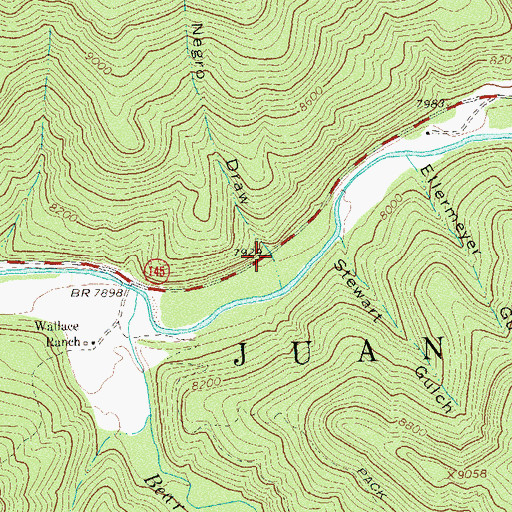 Topographic Map of Negro Draw, CO