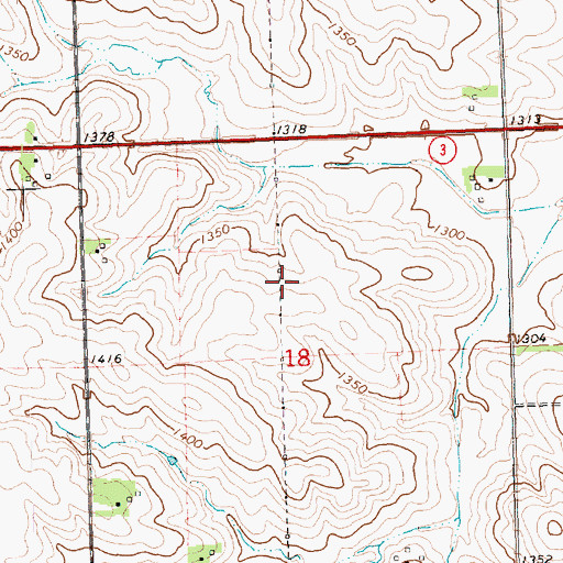 Topographic Map of Tekamah Creek Dam 41-A, NE
