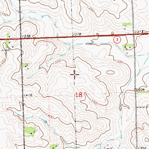 Topographic Map of Tekamah Creek Reservoir 41-A, NE