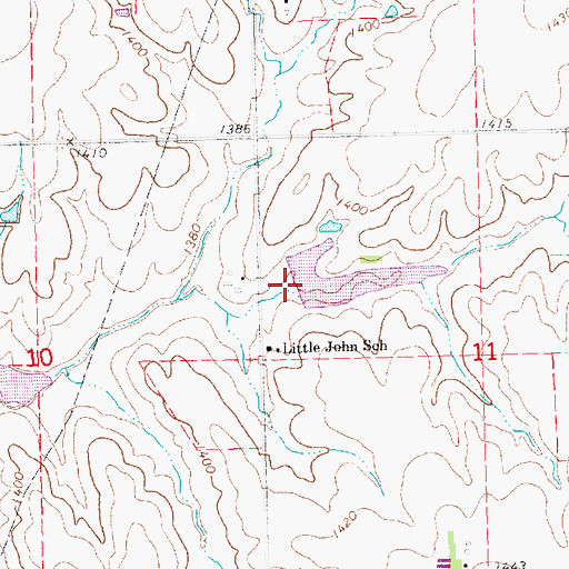 Topographic Map of Pierce Creek Dam 5-B, NE