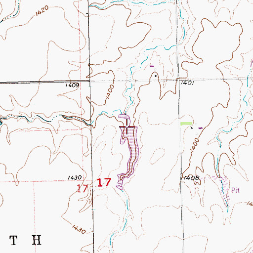 Topographic Map of Freese Dam, NE