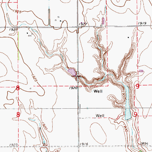 Topographic Map of Trausch Bros Dam, NE