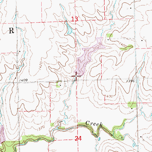 Topographic Map of Bear Creek Dam 7-E, NE