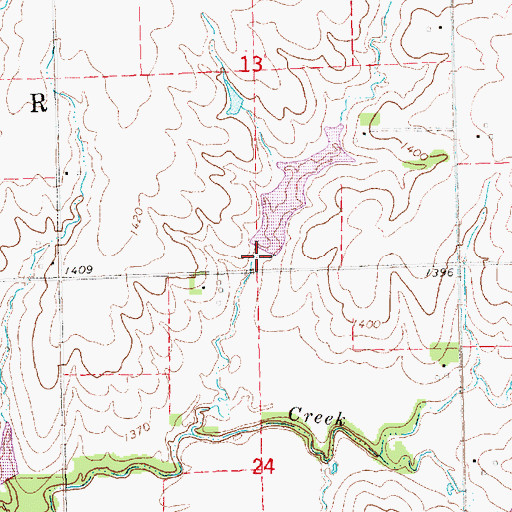 Topographic Map of Bear Creek Dam 7-E, NE