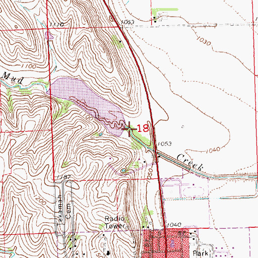 Topographic Map of Tekamah-Mud Creek Dam 9-A, NE