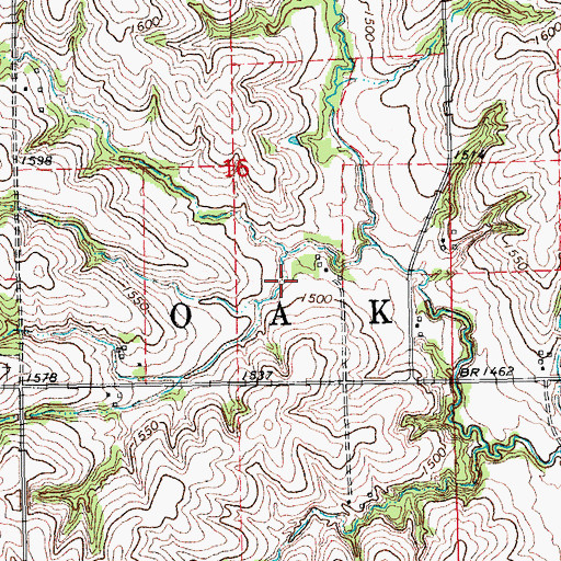 Topographic Map of North Oak Creek Dam 6-B, NE