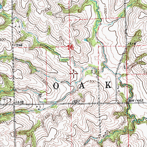 Topographic Map of North Oak Creek Reservoir 6-B, NE