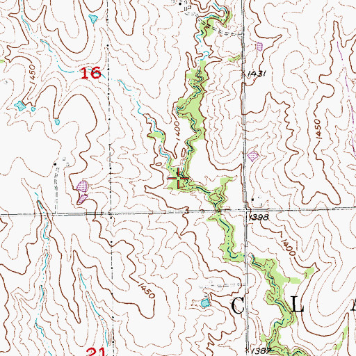 Topographic Map of Clatonia Creek Dam 3-A, NE