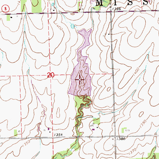 Topographic Map of Mission Creek Reservoir 6-A, NE