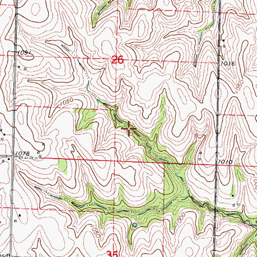 Topographic Map of Bean Creek Dam 5-5, NE