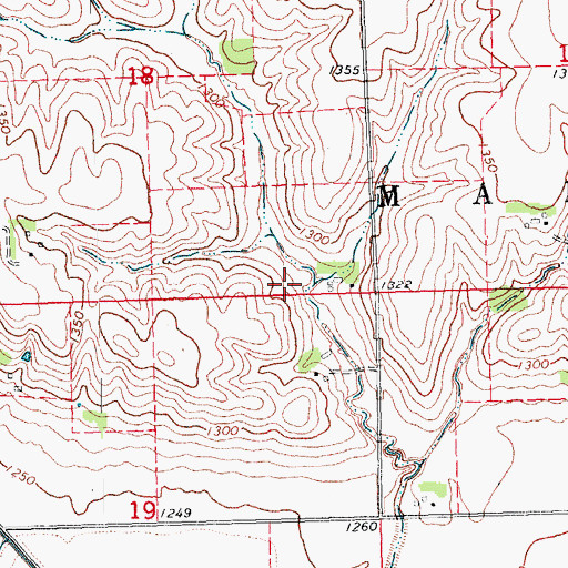 Topographic Map of Brush Creek Dam, NE