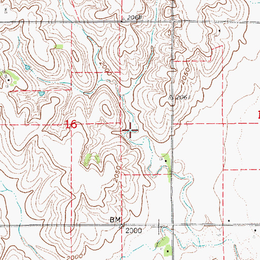 Topographic Map of Prairie Creek Reservoir Number 4, NE