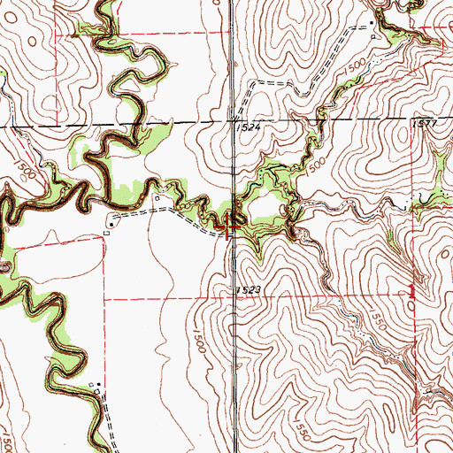 Topographic Map of Loseke-Frese Dam, NE