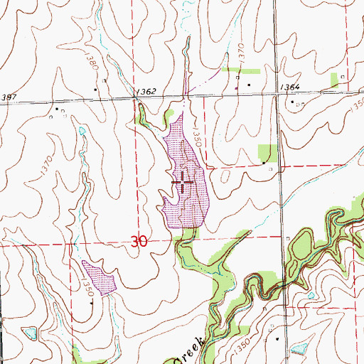 Topographic Map of Mission Creek Reservoir 6-B, NE