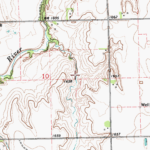 Topographic Map of Mentink Reservoir, NE