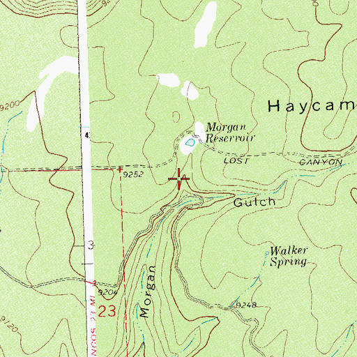 Topographic Map of Morgan Reservoir, CO