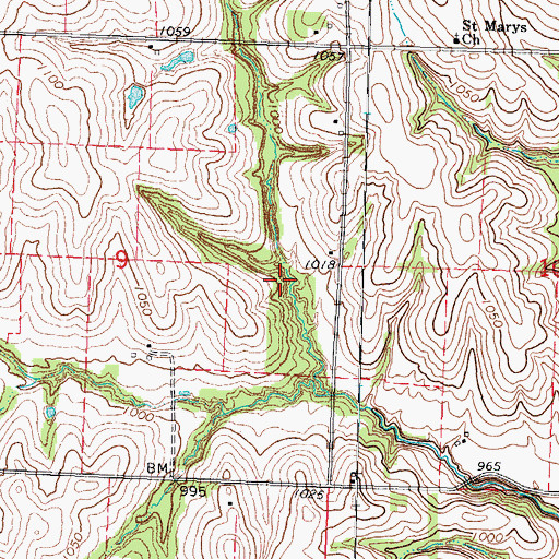 Topographic Map of Winnebago Creek Reservoir 41-4, NE