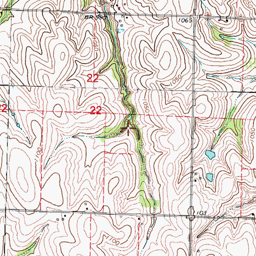 Topographic Map of Winnebago Creek Reservoir 42-3A, NE