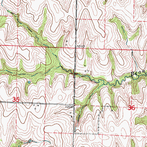 Topographic Map of Bean Creek Dam 5-6, NE