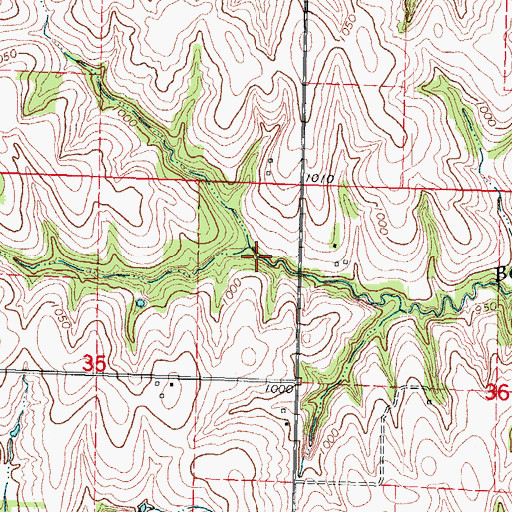 Topographic Map of Bean Creek Reservoir 5-6, NE