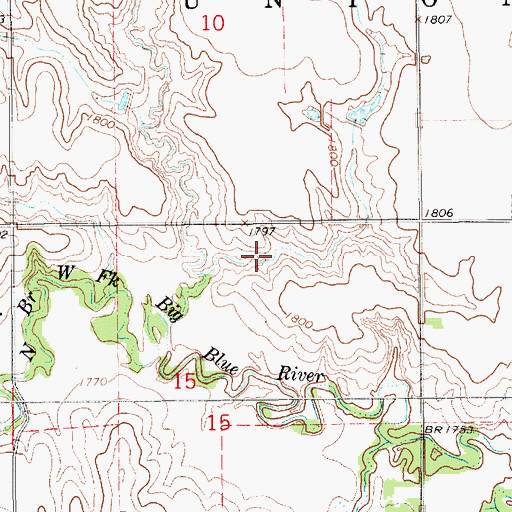 Topographic Map of Kostal Reservoir, NE