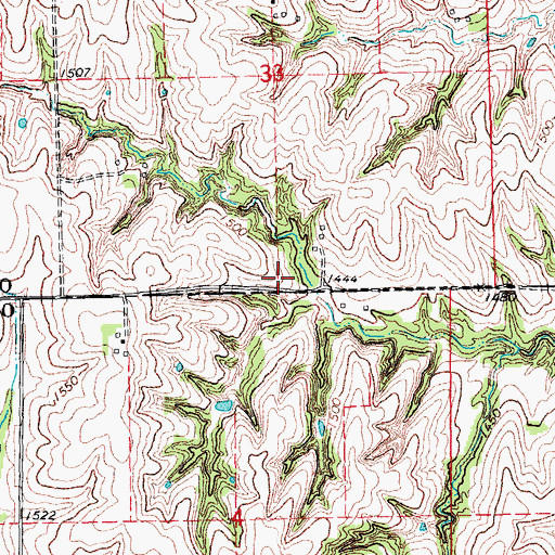 Topographic Map of Koziesek Dam, NE