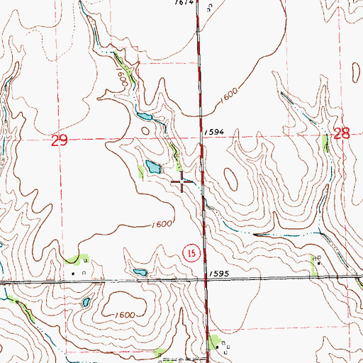 Topographic Map of Stastny Dam, NE