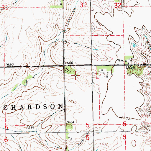 Topographic Map of Vandenberg Reservoir, NE