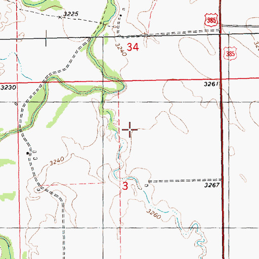 Topographic Map of Spring Creek Dam, NE