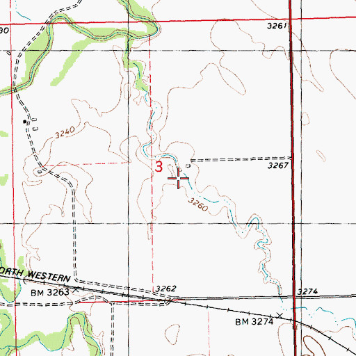 Topographic Map of Spring Creek Reservoir, NE