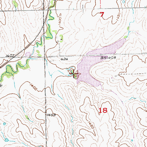 Topographic Map of Clatonia Creek Dam 8-D, NE