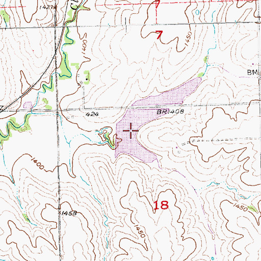 Topographic Map of Clatonia Creek Reservoir 8-D, NE