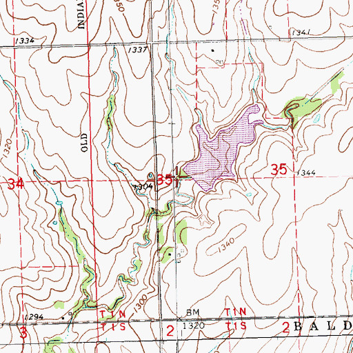 Topographic Map of Mission Creek Dam 3-A, NE