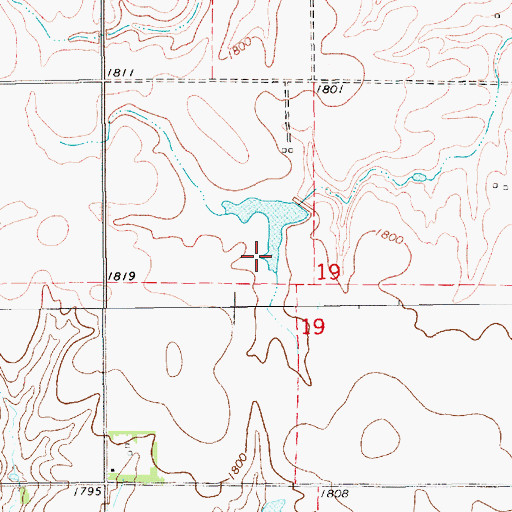 Topographic Map of Corman Reservoir, NE