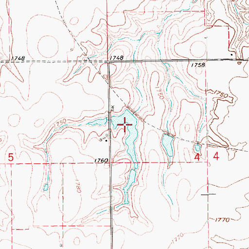 Topographic Map of Jones Reservoir, NE