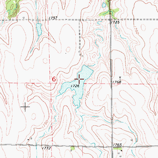 Topographic Map of Adams Reservoir, NE