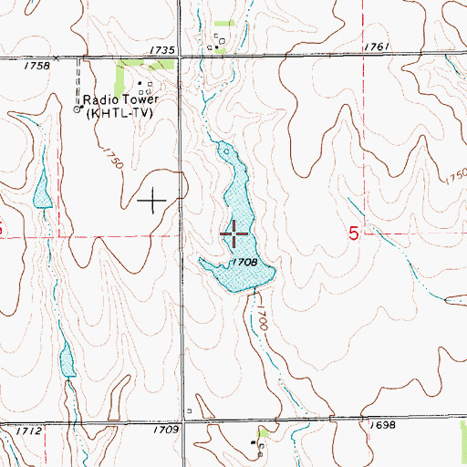 Topographic Map of Houtwed Reservoir, NE