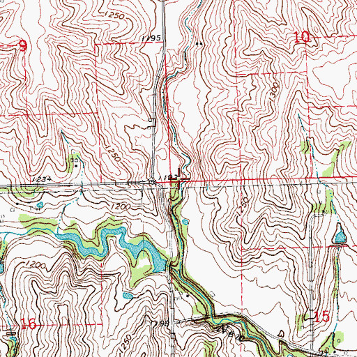 Topographic Map of Cameron Dam, NE