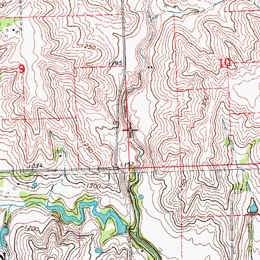 Topographic Map of Cameron Reservoir, NE