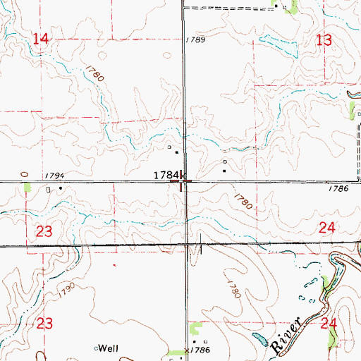 Topographic Map of Larson Dam, NE