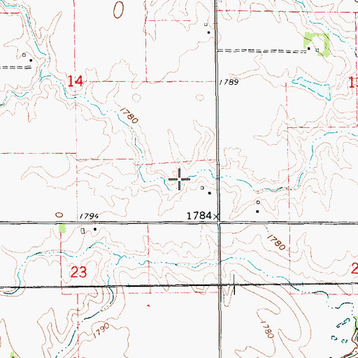 Topographic Map of Larson Reservoir, NE