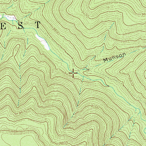Topographic Map of Munson Gulch, CO