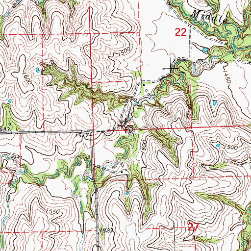 Topographic Map of North Oak Creek Reservoir 6-C, NE