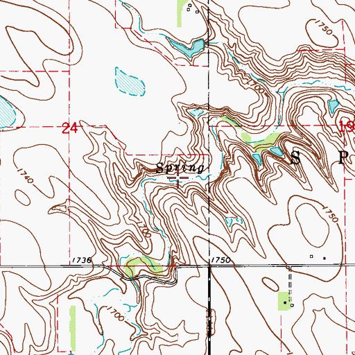 Topographic Map of Lechtenberg-Lampman Reservoir, NE