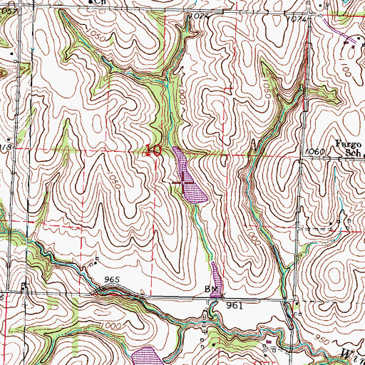Topographic Map of Winnebago Creek Reservoir 43-2, NE