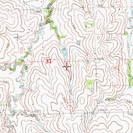 Topographic Map of Brandt Reservoir, NE