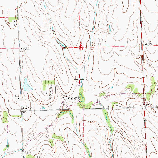 Topographic Map of Cedar Creek Dam 9-F, NE