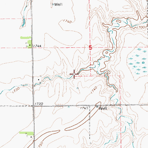 Topographic Map of Nuss Dam, NE